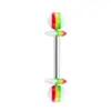 Joia para piercing de língua em acrílico com listras coloridas, kit com 12 cores, para piercing de mamilo, novo, transfronteiriço, Amazon