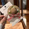 LindoPasador de Pinza para el Cabello con Lazo y Sombrero de Paja, Estilo Dulce para Niñas, Pasador para Flequillo, Estilo Bosque, Alto Valor Estético, Pasador Versátil