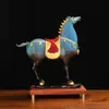 Caballo Cerámico General Adornos Creativos de Caballo Caballo al Éxito Caballo Rojo de la Suerte Decoración para Sala de Estar, Oficina, Gabinete de Vino Regalo