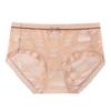 Ropa interior sexy de encaje hueco para mujer, transpirable, de talla grande, de malla Pure Desire, de cintura media, cómoda, de algodón, con entrepierna.