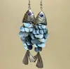 Novos Brincos de Peixe Redondos Criativos Feitos à Mão de Personalidade de Nicho Tendência Moda Resistentes Brincos de Cauda de Peixe de Alta Qualidade