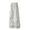 Calça Cargo G-stone com Zíper Lateral, Camada Dupla, Perna Larga, Leve, Secagem Rápida, Cintura Elástica, Multicor, Funcional para Uso ao Ar Livre, Longa