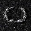 Nuevo Pulsera de Aleación con Calavera Estilo Hip-Hop Personalidad Clásica Parcheado Pulsera Estilo Ins Pulsera de Calavera para Hombre