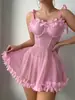 Lingerie sexy estilo europeu e americano, camisola feminina, confortável e leve, lingerie transparente para usar em casa