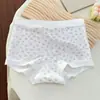 Cueca Boxer Floral Estilo Japonês de Algodão Lyocell para Mulheres 10A com Forro Antibacteriano de Seda de Amora Cintura Média Sem Costura Tamanho Grande