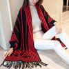 2024 Primavera e Outono Nova borla xale capa casaco camisola cardigan Feminino Comprimento médio plus size capa de malha solta