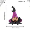 Sombrero de Bruja Mini con Lazo para el Cabello Decoración Fiesta de Fantasmas Mascarada Sombrero de Mago Fantasma Pasador