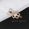 Simples Novo Urso Strass Diamante Pérola Estilo Chanel Presilha Superior Presilha de Franja Grampo de Cabelo Presilha Bico de Pato Joia