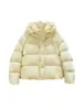 Cloud Puff 90 Penugem de Pato Branco Chapéu de Botão Jaqueta de Penugem Feminina Estilo Curto 2026 Moda de Inverno Casaco Puffer Espesso