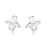 Aretes de plata esterlina S999 de viento de hadas con diamantes rosas, temperamento dulce, combinan con todo, joyería de oreja de tornillo