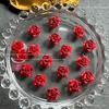 Esenciales de Año Nuevo Arte de Uñas Rojo Joyería Mixta Peonía Tridimensional Rosa Accesorios de Arte de Uñas Navideños Material de Arte de Uñas de Flores Suaves