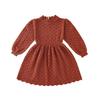 Vestido de Algodón Nuevo para Niñas Estilo Europeo y Americano Vestido de Princesa Calado para Niños bebe Vestido de Manga Larga para Bebé Otoño e Invierno