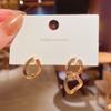 Aretes de Cadena Asimétricos de Diseño Coreano Nuevo para Mujer Aguja de Plata S925 Aretes Geométricos Creativos Aretes