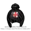 Y2K Ropa de comercio exterior europea y americana sudadera de manga larga con estampado retro oscuro chaqueta con capucha para hacer tú mismo estilo holgado de alta calle