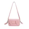 Bolso cruzado de un solo hombro de moda nuevo para la primavera de 2026 para mujer, bolso pequeño texturizado elegante, bolso cuadrado pequeño de color liso