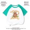 Camiseta de Manga Corta Kapibala para Niños Verano 2025 Nuevo Estilo Tops de Media Manga para Niñas Ropa de Verano para Niños de Algodón 9