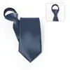 Corbata de Nuevo Estilo para Hombre de 8 cm Fácil de Usar, Corbata Perezosa de Rayas Rojas de Alta Gama, Diseño Personalizado Disponible, No Necesita Atar