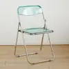 Nova Cadeira Dobrável Transparente, Cadeira de Jantar em Acrílico, Cadeira de Lazer Tendência para Milk Tea, Cadeira para Foto de Loja de Roupas, Banqueta para Maquiagem