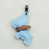 Chaveiro de Filhote de Couro Genuíno Feito à Mão Cordão Anti-Perda Pingente Chaveiro de Carro Bulldog Francês Chaveiro de Corda Trançada