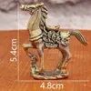 Adorno de Caballo de Guerra de Latón Vintage que Roba Dinero Nuevo 2026 Caballo del Zodiaco Hogar Sala de Estar Oficina Año del Caballo Decoración de Escritorio