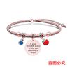 Pulsera Europea y Americana Transfronteriza Acero Inoxidable Pulsera Hueso de Serpiente Día del Maestro Manzana Conmemorativa Regalo Festivo Grabado Pulsera de Acero de Titanio
