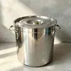 Cubo para muestras de carbón con hebilla de acero inoxidable, sellado con hebilla para prevenir la evaporación de la humedad de la muestra de carbón, cubo de muestreo para pruebas de carbón