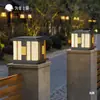 Lámpara de Poste Solar 2025 Nuevo Modelo Nuevo Estilo Chino Lámpara de Jardín Lámpara de Cabeza para Poste de Entrada de Balcón Exterior