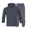 Suministro directo de fábrica otoño e invierno marca de moda para hombre suéter traje de suéter para hombre con capucha suéter más terciopelo para parejas suéter de color liso