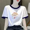 Camiseta de Manga Corta de Moda para Mujer, Estilo Veraniego Nuevo, Holgada Casual, Rejuvenecedora, Adelgazante, Descuento de Comercio Exterior Transfronterizo