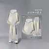Conjunto de sudadera y pantalón de chándal a rayas de estilo americano moderno para primavera y otoño, conjunto deportivo casual holgado para hombre que adelgaza, talla grande