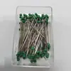 Caixa de Agulhas de Vidro Colorido Cor Mista Agulha Perolada Agulha de Posicionamento para Corte Vertical de Roupas Pino Fixo Agulha com Conta de Vidro de Cor Única