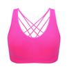 Sujetador Deportivo de Talla Grande Europeo y Americano Tirante Fino Cruz Espalda Hermosa Sujetador Deportivo de Yoga Push-Up Running Fitness Sujetador a Prueba de Golpes