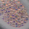Contas de Roda de Cristal Coloridas de Alta Qualidade com Revestimento Superior 8mm Super Brilhantes Contas de Cristal Facetadas Planas Contas de Roda Contas Soltas de Cristal DIY