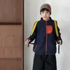 Roupas Infantis Tongku 2026 Inverno Novo Estilo Coreano Colete Quente para Meninos Conjunto de Duas Peças Casual Espesso para Crianças Tendência