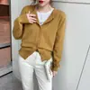 Chaqueta Cardigan Mujer Nueva Primavera Otoño Delgada Ropa Exterior Tejidos Suéter de Principios de Otoño Suelto Manga Larga Superior Para Ropa Exterior