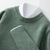 Suéter de Punto Grueso con Cuello Redondo para Hombre Otoño e Invierno Lujo Ligero Negocios Cuello Redondo Suéter de Cachemir para Hombre Suéter Básico para Hombre