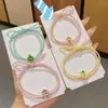 Goma para coleta fresca de verano estilo coreano, Anillo para el pelo de frutas, Cuerda para el pelo simple de alta elasticidad, Diadema de fresa para niñas
