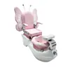 Silla Spa para Pies Todo en Uno Rosa de Diseño Único para Mujeres, Silla Pedicura Mariposa Manicura, Silla Baño de Pies Comercial, Hecho a Medida