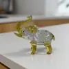 Elefante de Coche Nórdico Elefante de Dibujos Animados de Cristal Adornos Decoración del Hogar Regalos Auspiciosos para Negocios