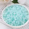 RunzhuGlass Gelatina Cor Sólida Contas Jade Sintético Contas Redondas Contas Soltas DIY Pulseira Feita à Mão Acessórios para Miçangas