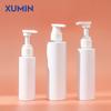 Frasco Spot Xumin Cosmetics 100ml Blanco Hombro Plano Frasco para Loción 150-200ml Bomba de Presión Boca Plana