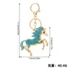 Cavalo do Zodíaco Fofo com Strass Colorido Cavalo Voador 3D Chaveiro Pingente Criativo para Bolsa Animal Presente para o Ano de Nascimento