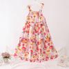 Nuevo Estilo Algodón Seda Encaje Hoja de Loto Falda Larga Oscilante Ajustable Falda Interior Niños Grandes Vestido Bohemio Vacaciones en la Playa