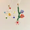 Pendientes de Borlas con Cuentas de Flores Coloridas Estilo Vacaciones de Verano, Dulce Estilo Bosque Nuevo Modelo 2026, Pendientes de Personalidad Frescos y Únicos