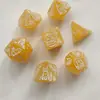 Set de Dados de Pascua de 7 Piezas, Diseño de Conejito, Set de Patrón Patentado Multilado, Dados para Juego de Mesa Dungeons & Dragons para Uso Transfronterizo