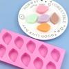 Molde de silicona para chocolate con 10 hojas uniformes, venta al por mayor, molde para jabón hecho a mano, molde para hornear tridimensional DIY, fácil de moldear