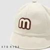 Sombrero de Pescador para Bebé, Reversible, Elegante Diseño de Letra m, Sombrero para el Sol para Niños y Niñas, Bebés y Niños Pequeños, Estilo Delgado para Primavera y Otoño, Moderno para Niños Pequeños