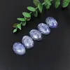 Temu Transfronteiriço Amazon Anel Oval de Pedra Natural Superfície 18*25 Anel de Contas de Cristal Incrustado com Pedras Semi-Preciosas DIY