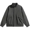 Nueva Chaqueta Cardigan de Punto Desestructurada Patchwork con Cuello Alto Estilo Americano para Hombre, Chaqueta de Vuelo para Exteriores, Chaqueta de Béisbol para Hombre en Stock