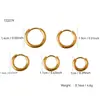 Pendientes de Aro Geométricos Lisos de Moda Ins Coreanos Estilo Frío Acero Inoxidable Chapado en Oro de 18 Quilates Pendientes de Gama Alta para Mujeres
